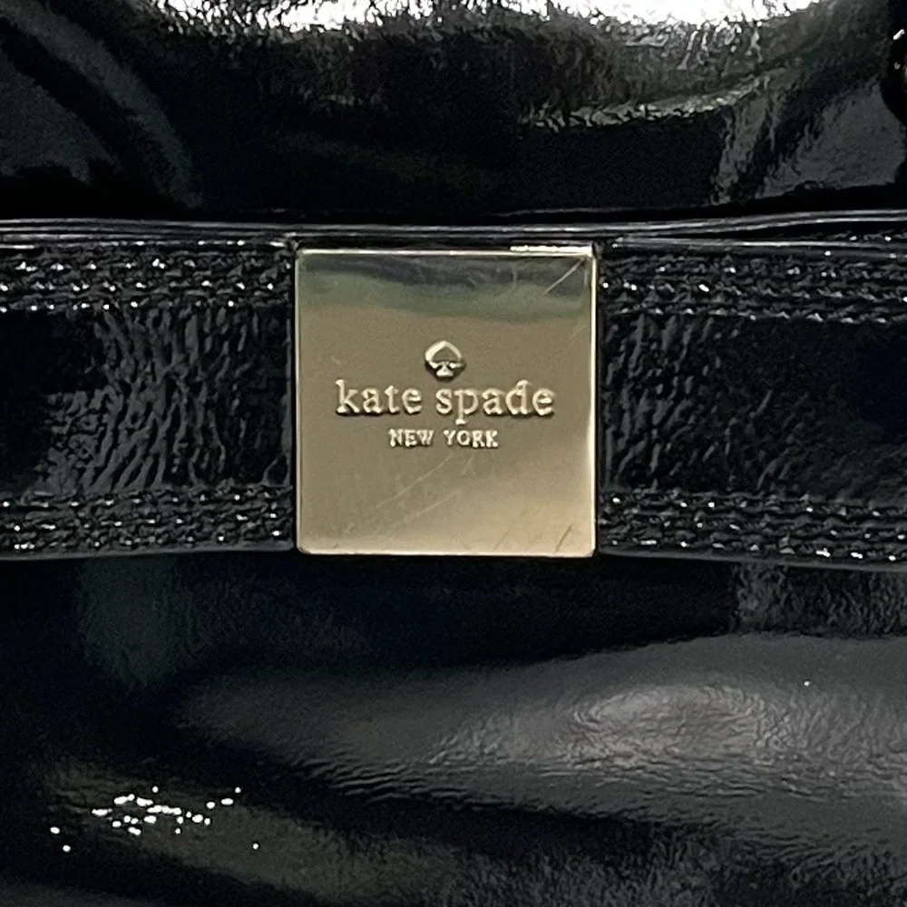 KATE SPADE 'PRIMROSE HILL - Black patent leather Satchel GOLDIE' BAG